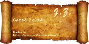 Gazsó Zoltán névjegykártya